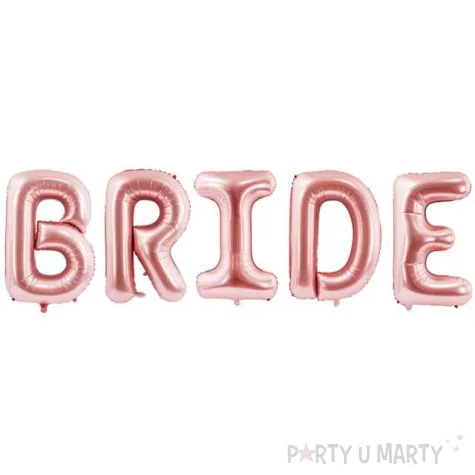 balon foliowy bride rozowe zloto partydeco 34 ltr