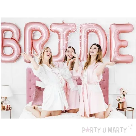 balon foliowy bride rozowe zloto partydeco 34 ltr