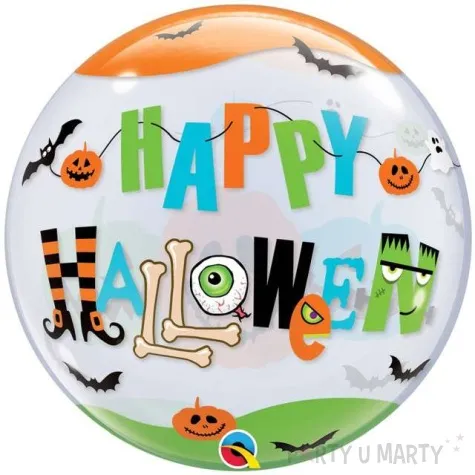 balon foliowy bubble happy halloween qualatex 22 orb