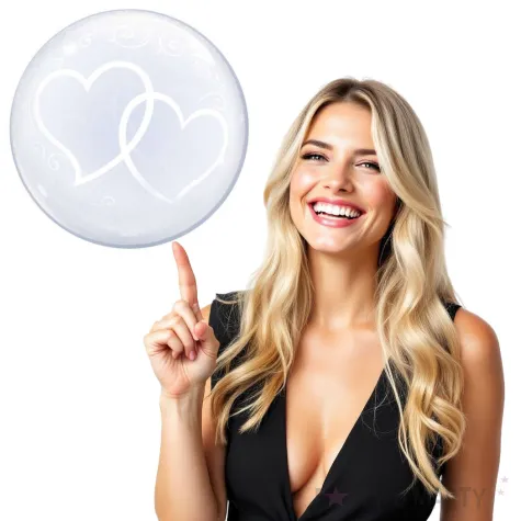 balon foliowy bubble serca qualatex 24 orb