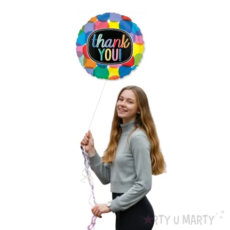 balon foliowy bubbly thank you amscan 18 rnd