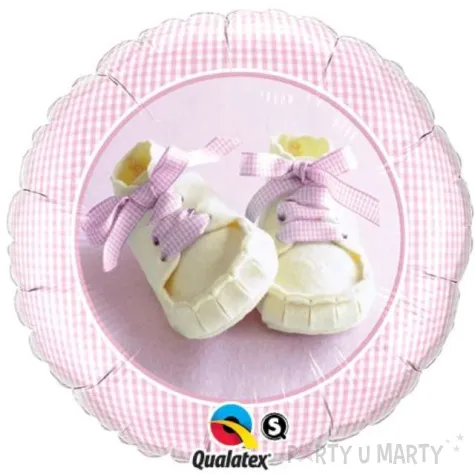 balon foliowy buciki rozowy qualatex 18 rnd