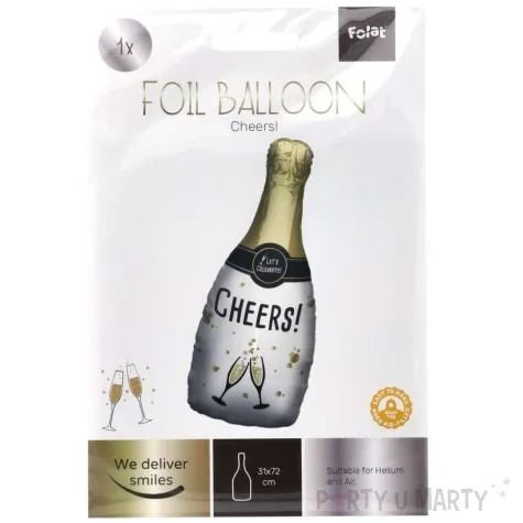 balon foliowy butelka szampana cheers amscan 28 shp
