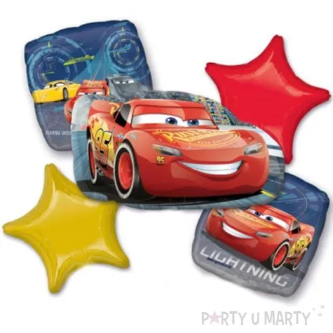 balon foliowy cars zygzak mcqueen amscan zestaw