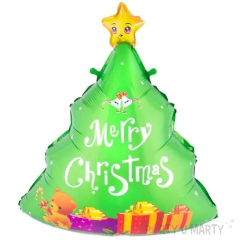 balon foliowy choinka merry christmas funny fashion 32 shp