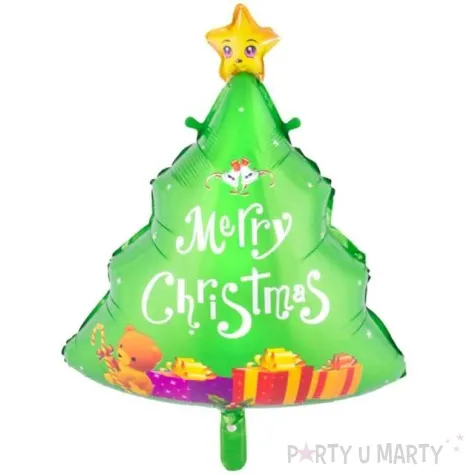 balon foliowy choinka merry christmas funny fashion 32 shp
