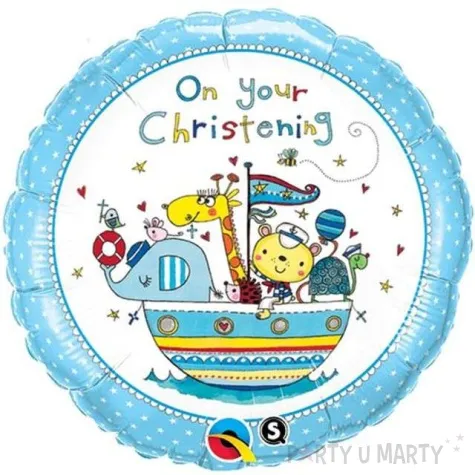 balon foliowy chrzciny qualatex 18 rnd