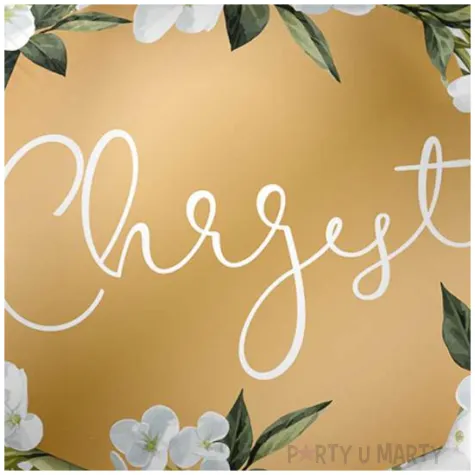 balon foliowy chrzest bialo zloty premioloon 17 rnd