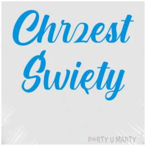 balon foliowy chrzest swiety classic bialo blekitny 18 hrt