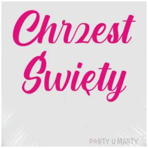 balon foliowy chrzest swiety classic bialo rozowy 18 hrt