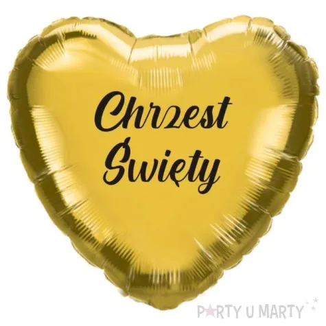 balon foliowy chrzest swiety classic zloto czarny 18 hrt
