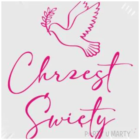 balon foliowy chrzest swiety golabek bialo rozowy 18 rnd