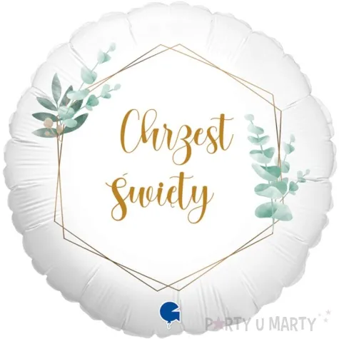 balon foliowy chrzest swiety grabo 18 rnd