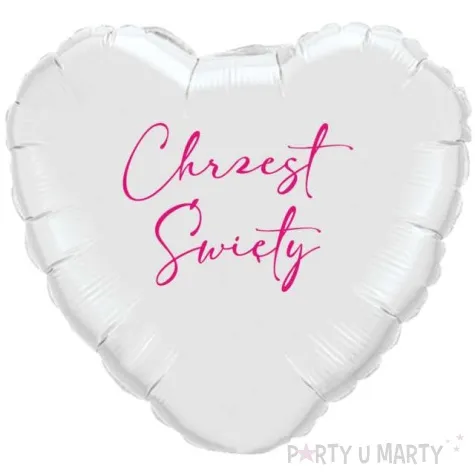 balon foliowy chrzest swiety light bialo rozowy 18 hrt