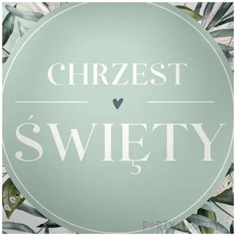 balon foliowy chrzest swiety liscie bialy premioloon 17 rnd