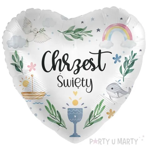 balon foliowy chrzest swiety symbole bialy premioloon 17 hrt