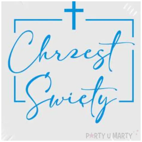 balon foliowy chrzest swiety w ramce bialo blekitny 18 rnd