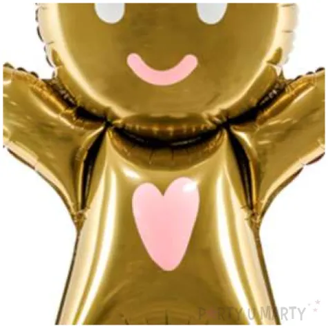 balon foliowy ciasteczkowy ludzik brazowy partydeco 34 shp