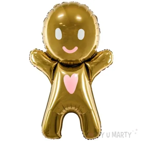 balon foliowy ciasteczkowy ludzik brazowy partydeco 34 shp