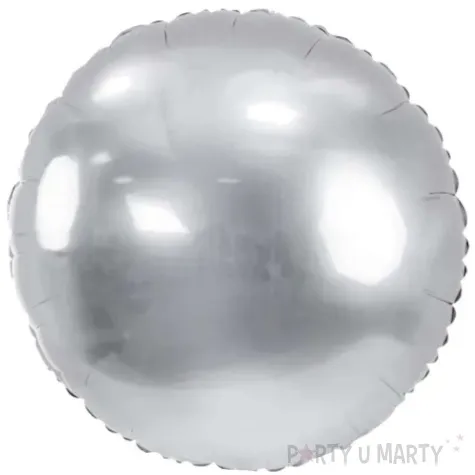 balon foliowy classic srebrny partydeco 18 rnd