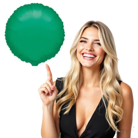 balon foliowy classic zielony amscan 18 rnd