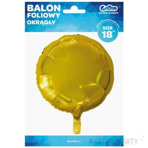 balon foliowy classic zloty metalik godan 18 rnd
