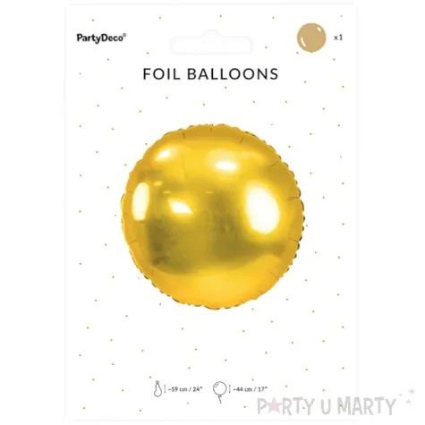 balon foliowy classic zloty partydeco 24 rnd