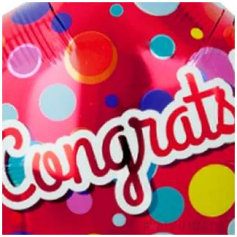 balon foliowy congrats czerwony w kropki takarakosan 15 str