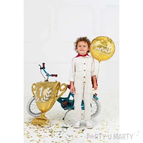 balon foliowy congrats gratulacje zloty partydeco 18 rnd