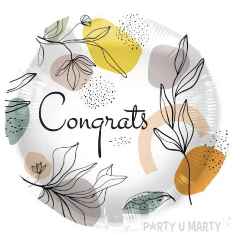 balon foliowy congrats line art folat 18 rnd