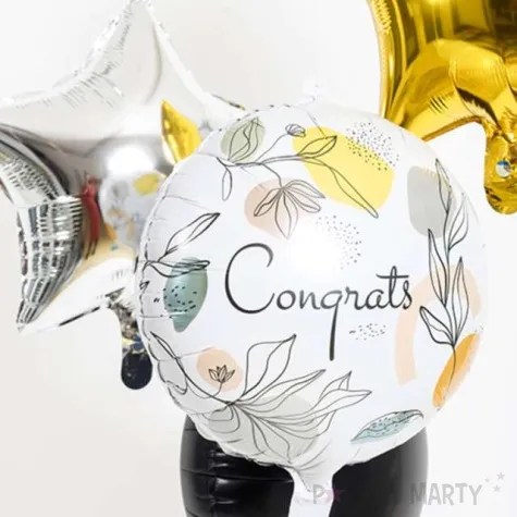 balon foliowy congrats line art folat 18 rnd