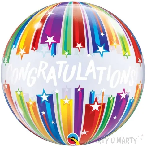 balon foliowy congratulation spadajace gwiazdki qualatex 22 rnd