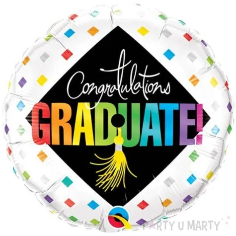 balon foliowy congratulations graduate qualatex 18 rnd