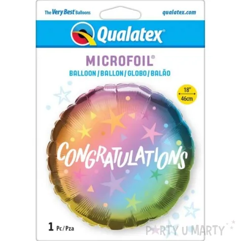 balon foliowy congratulations ombre qualatex 18 rnd