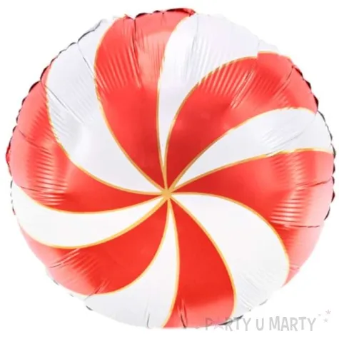 balon foliowy cukierek lizak czerwony partydeco 18 rnd