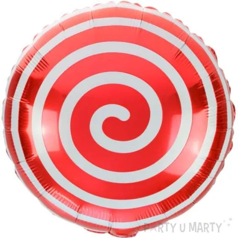 balon foliowy cukierek lizak spirala czerwony arpex 18 rnd