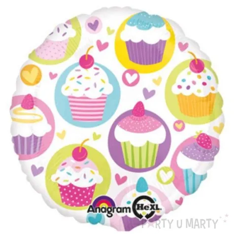 balon foliowy cupcake amscan 18 rnd