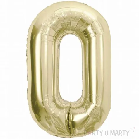 balon foliowy cyfra 0 beauty charm zloty jasny godan 33 dgt