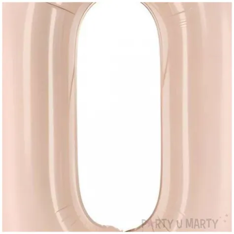 balon foliowy cyfra 0 bezowy ciemny partydeco 34 dgt