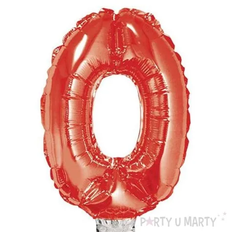 balon foliowy cyfra 0 czerwony funny fashion 16 dgt