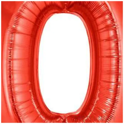 balon foliowy cyfra 0 czerwony funny fashion 40 dgt