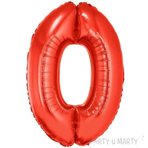 balon foliowy cyfra 0 czerwony funny fashion 40 dgt