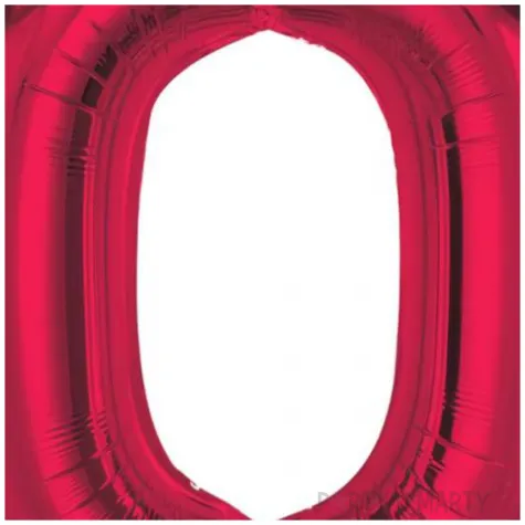 balon foliowy cyfra 0 czerwony godan 36 dgt