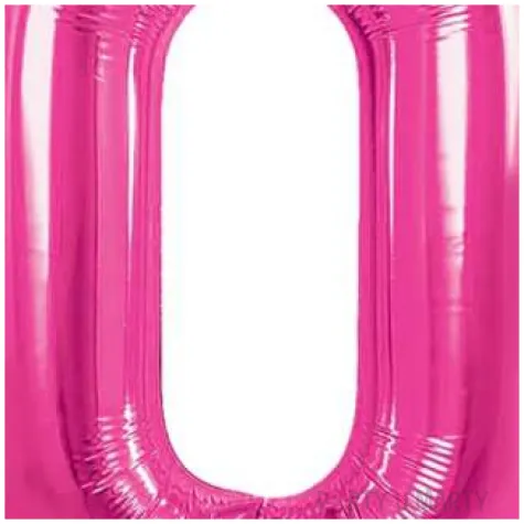 balon foliowy cyfra 0 fuksja partypal 16 dgt