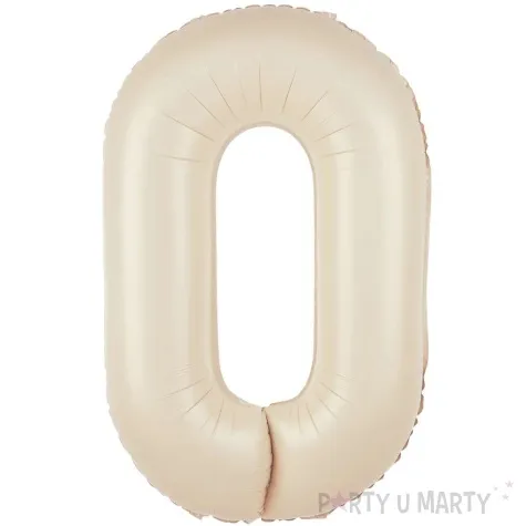 balon foliowy cyfra 0 kremowy 39 dgt