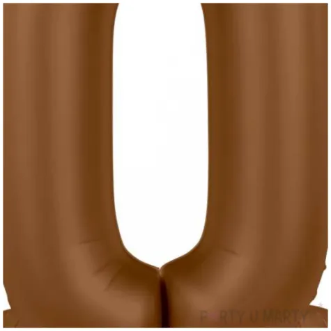 balon foliowy cyfra 0 mat stojaca braz czekoladowy folat 28 dgt