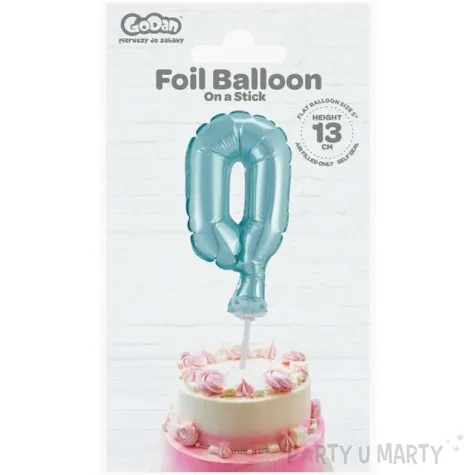 balon foliowy cyfra 0 micro blekitny godan 5 dgt