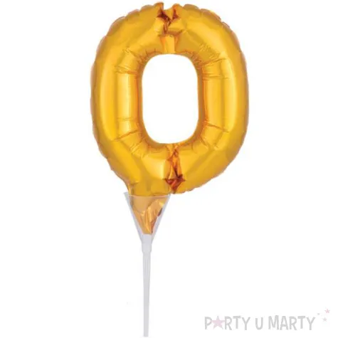 balon foliowy cyfra 0 micro zloty amscan 6 dgt