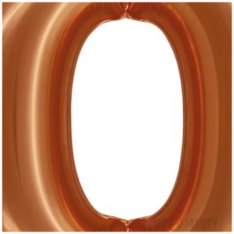 balon foliowy cyfra 0 miedziany godan 30 dgt