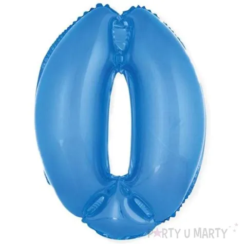 balon foliowy cyfra 0 niebieski godan 14 dgt